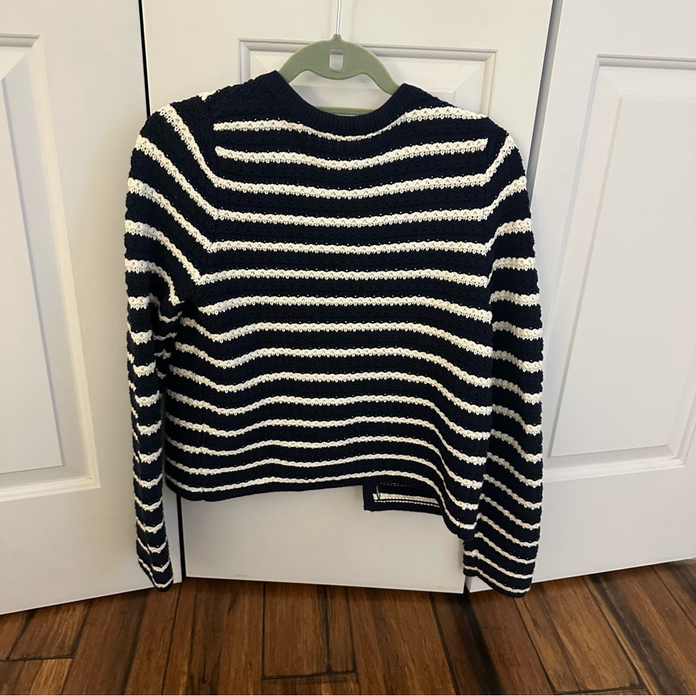GAP Navy and White Striped Cardigan / Jacket | Size Small | Excellent Condition - Picture 2 of 4